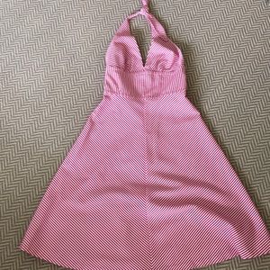 Pink seersucker dress, size 2
